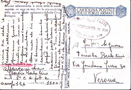 1943-R.AEROPORTO 354 PM 3300 Ovale E Manoscr. Su Cartolina Franchigia - Marcofilía