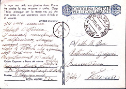 1943-Posta Militare/N 220 C.2 (31.12) Su Cartolina Franchigia - Guerre 1939-45