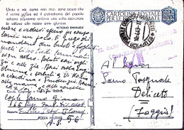 1943-XI UFFICIO POSTALE CONCENTRAMENTO C.2 (10.4) Su Cartolina Franchigia Manosc - Guerre 1939-45