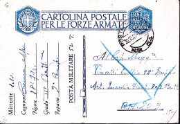1940-Cartolina Franchigia A.O. Viaggiata Posta Militare/Nro 54 (30.10) Alcuni St - Guerre 1939-45