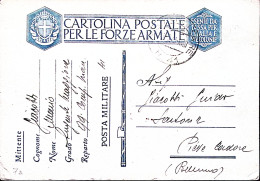1940-Cartolina Franchigia A.O. Viaggiata Posta Militare/N 41 (1.9) - Weltkrieg 1939-45