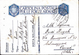 1940-Posta Militare/Nro 123 C.2 (25.12) Su Cartolina Franchigia Piega Verticale  - War 1939-45