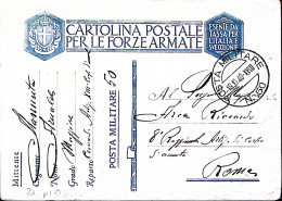 1940-Cartolina Franchigia A.O. Viaggiata Posta Militare/N 50 (19.10) - War 1939-45