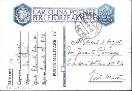 1940-Cartolina Franchigia A.O. Viaggiata Posta Militare/Nro 35 (24.10) - War 1939-45