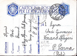 1940-UFFICIO POSTALE MILITARE 202 C.2 (1.7) Su Cartolina Franchigia - Marcophilia