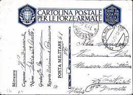 1941-Posta Militare/Nro 61 C.2 (23.5) Su Cartolina Franchigia - Weltkrieg 1939-45
