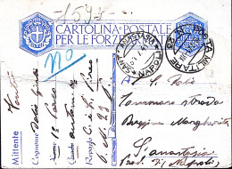 1941-Posta Militare/N 23 C.2 (19.7) Su Cartolina Franchigia Fori Spillo - War 1939-45