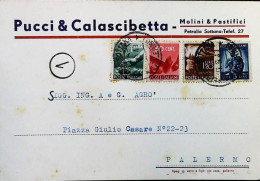 Italy - Repubblica - Democratica Lettera / Cartolina Da Calascibetta - S7187 - 1946-60: Marcophilia