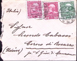 1908-Austria Gorz C.2 (16.12) Su Busta Per L'Italia Affrancata 50 Regno H.5 E Du - Sonstige & Ohne Zuordnung