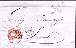 1859-AUSTRIA RIVA C1 (21.1) Su Sopracoperta Affrancata K.5 - Other & Unclassified