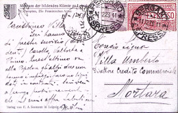 1923-ESPRESSI C.60 + Michetti C.50 Su Cartolina Espresso Bergamo (11.12) - Poststempel