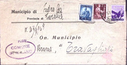 1948-Democratica C.50 + Lire 2 E 5 Su Piego Fidenza (28.11) - 1946-60: Marcophilia