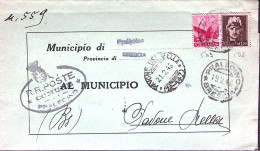 1946-Imperiale S.F. Lire 1,20 + Democratica C.80 Su Piego Pralboino (19.2) - 1946-60: Poststempel