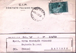 1947-REPUBBLICHE MEDIEVALI Lire 3 Isolato Su Cartolina Padova (22.1) - 1946-60: Marcophilie