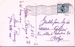 1953-FORZE ARMATE Lire 10 Isolato Su Cartolina Bologna (3.4) - 1946-60: Poststempel