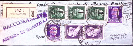 1944-RSI Imperiale Coppia Lire 1 + Imperiale Sopr.due C.50 E Striscia Tre C.25 S - Marcophilie