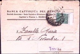 1944-Monumenti II^c.25 Isolato Su Lettera Treviso (4.7) Per Citta' - Poststempel