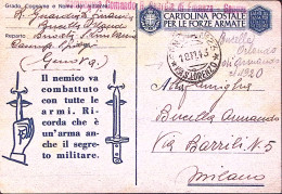 1943-RSI COMANDO GUARDIA Di FINANZA Lineare E Manoscritto Su Cartolina Franchigi - Marcophilie