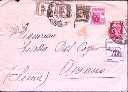 1945-Lupa C.50 + Imperiale SF C.20 + Monumenti C.10 E Coppia C.5 Su Frontespizio - Storia Postale