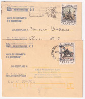 1980-FONTANE 6 EMISSIONE I Tre Valori (1430/2) Isolati Su 3 Avviso Ricevimimento - 1971-80: Poststempel