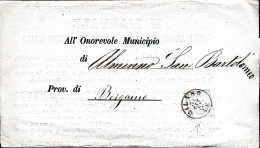 1861-CIFRA IN RILIEVO C.2 Su Circolare A Stampa Milano (31.10) Un Margine A Filo - Storia Postale