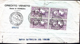 1930-(F=on Piece) VIRGILIO Blocco Quattro C.30 Su Grande Frammento Venezia (2.12 - Marcofilie