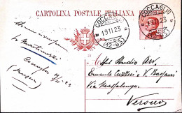 1923-Cartolina Postale Michetti C.20 Mill. 23 Viaggiata Coccaglio (19.11) - Interi Postali