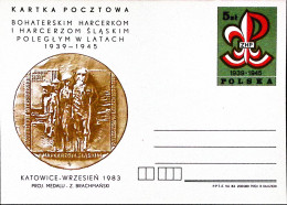 1983-POLONIA Cartolina Postale Z.5 A Ricordo Boy Scout Morti In Slesia Nuova - Sonstige & Ohne Zuordnung
