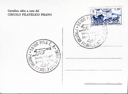1970-PISA 7 Mostra Filat .Posta Militare Annullo Speciale (31.5) Su Cartolina - 1961-70: Poststempel