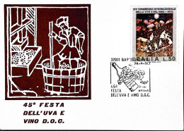 1974-BARDOLINO Festa Dell'uva E Vino DOC Annullo Speciale (28.9) Su Cartolina - 1971-80: Marcophilia