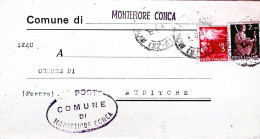 1947-Democratica L. 2 E 3 Su Piego Montefiore Conca (1.8) - 1946-60: Marcophilie