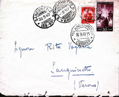 1949-Democratica Lire 10 E 50 Su Busta Milano (30.9) - 1946-60: Poststempel