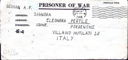 1944-POW Camp Fort Dix Manoscritto Su Biglietto Per Prigionieri Di Guerra Da Ita - Storia Postale