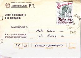 1995-100 CINEMA Lire 750 L'Oro Di Napoli Isolato Su Avviso Ricevimento - 1991-00: Poststempel