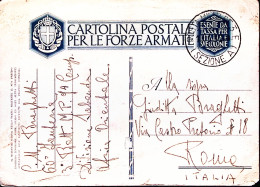 1936-Posta Militare 3 E/(SEZIONE A) C.2 (10.9) Su Cartolina Franchigia Manoscrit - War 1939-45