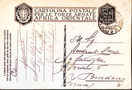 1936-Posta Militare 125 E C.2 (14.9) Su Cartolina Franchigia (Carta AO) Manoscri - Italienisch Ost-Afrika