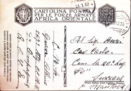 1936-ABBI DABBI/ETIOPIA C.2 (28.12) Su Cartolina Franchigia (Carta AOI) - Aethiopien