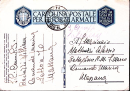 1936-Posta Militare/Nro 120-M C.2 (20.7) Su Cartolina Franchigia - Weltkrieg 1939-45