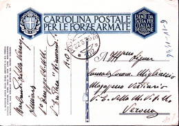 1936-Posta Militare/102 C.2 (22.3) Su Cartolina Franchigia - Guerre 1939-45