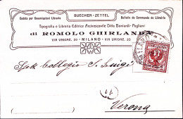 1905-MILANO Casa Editrice Romolo Gherlanda Cartolina Testata Pubblicitaria Affra - Poststempel