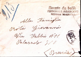 1945-R.N. Scimitarra Manoscritto Al Verso Di Busta E Lineare Esente Da Bollo/Per - Poststempel