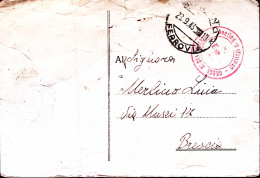 1943-Cartolina Franchigia CROCE ROSSA BOLZANO Con Avviso Di Passaggio Per La Ger - Croix-Rouge