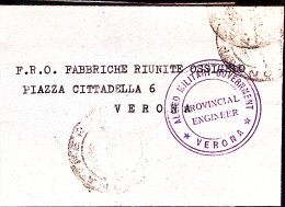 1945-ALLIED MILITARY GOVERNMENT/VERONA Tondo E A.P.O. 394 (16.6) Dattiloscritto  - Marcophilia