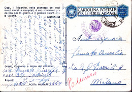 1943-Regio Aeroporto 516 Manoscritto Su Cartolina Franchigia PM 3550 (12.6) - Marcophilie