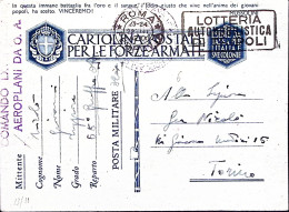 1942-COMANDO LXVIII^Gruppo Aeroplani O.A. Lineare E Manoscritto Su Cartolina Fra - Storia Postale