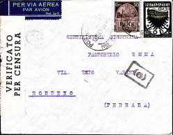 1941-Posta Militare/N 550 C.2 (12.12) Su Busta Via Aerea Affrancata Rodi C.50 +  - Ägäis (Rodi)