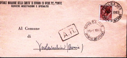 1963-Siracusana Lire 90 Isolato Su Piego Raccomandato Novara (15.1) - 1961-70: Poststempel