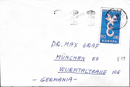1958-EUROPA1958 Lire 60 Isolato Su Busta Venezia (9.3) Per La Germania - 1946-60: Marcophilie
