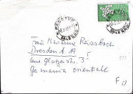 1961-EUROPA1961 Lire 70 Isolato Su Busta Pestum (17.10) Per La Germania DDR - 1961-70: Poststempel