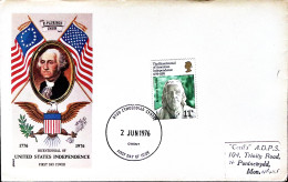 1976-GRAN BRETAGNA 200 Anniversario Indipendenza U.S.A. (794) Fdc - Briefe U. Dokumente